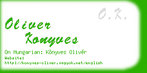 oliver konyves business card