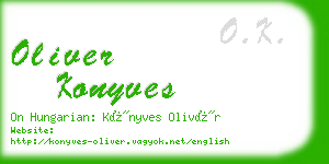 oliver konyves business card